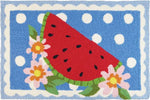 Jellybean Watermelon On Doily Indoor & Outdoor Rug