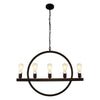 Chloe Lighting CH7H040RB32-UP5 Ironclad Farmhouse 5 Light Oil Rubbed Bronze Ceiling Pendant 32`` Wide