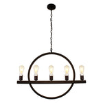 Chloe Lighting CH7H040RB32-UP5 Ironclad Farmhouse 5 Light Oil Rubbed Bronze Ceiling Pendant 32`` Wide