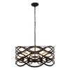 Chloe Lighting CH7S023RB24-UP6 Capella Transitional 6 Light Oil Rubbed Bronze Ceiling Pendant 24`` Wide