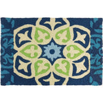 Jellybean Barcelona Tile Rug – Stylish Indoor/Outdoor Accent Mat with Mediterranean Tile Design, Durable, Washable & Fade-Resistant