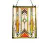 Chloe Lighting CH3P166GG24-GPN Rowan Mission Tiffany-Glass Window Panel 24`` Tall