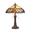 Chloe Lighting CH3T152RV16-TL2 Caroline Victorian 2 Light Tiffany-Style Dark Bronze Table Lamp 16" Wide