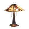 Chloe Lighting CH3T172AM16-TL2 Maxwell Mission 2 Light Blackish Tiffany-Style Bronze Table Lamp 16" Wide