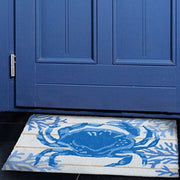 Coastal Marine Indoor/Outdoor Rug – Jellybean Indigo Crab 20×30 Mat