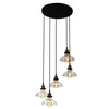 Chloe Lighting CH6D802BK18-DP5 Cadman Industrial 5 Light Textured Black Ceiling Pendant 18`` Wide