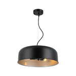 Chloe Lighting CH8D060BK16-DP3 Ironclad Contemporary-Style 3 Light Black And Silver Ceiling Pendant 16`` Wide