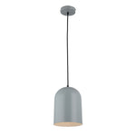 Chloe Lighting CH8D655GY08-DP1 Ironclad Contemporary-Style 1 Light Gray And White Ceiling Mini Pendant 8`` Wide