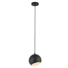 Chloe Lighting CH8S463BK08-DP1 Ironclad Contemporary-Style 1 Light Matt Black And White Ceiling Mini Pendant 8`` Wide