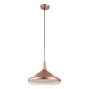 Chloe Lighting CH8S929RG15-DP1 Ironclad Contemporary-Style 1 Light Matt Rose Gold Ceiling Mini Pendant 15`` Wide