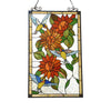 Chloe Lighting CH3P124OF33-GPN Sunflower Tiffany-Style Animal Design Window Panel 20`` X 33``