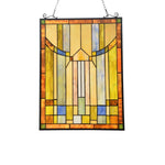 Chloe Lighting CH3P293MS25-GPN Kinsey Tiffany-Style Misssion Design Window Panel 18`` X 25``