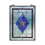 Chloe Lighting CH8P014BG24-VRT Lonestar Tiffany-Style Rectangular Window Panel 24`` Height