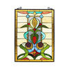 Chloe Lighting CH8P017GV24-VRT Anthuriun Tiffany-Style Floral Window Panel 24`` Height