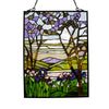 Chloe Lighting CH8P018PF24-VRT Valley Tiffany-Style Rectangular Floral Window Panel 24`` Height