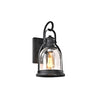 Chloe Lighting CH2S200BK14-OD1 Mark Transitional 1 Light Textured Black Outdoor Wall Sconce 14`` Height