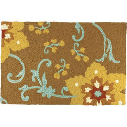 Jellybean Winterthur Gold Indoor & Outdoor Rug – Stylish, Washable Accent Rug with Classic Pattern for Patio, Porch, or Home Decor