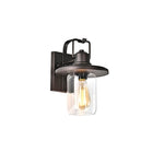 Chloe Lighting CH2S213RB12-OD1 Christopher Transitional 1 Light Rubbed Bronze Outdoor Wall Sconce 12`` Height