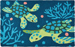 Jellybean Deep Blue Sea Turtles Indoor & Outdoor Rug