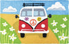 Jellybean Vintage Van Rug – Indoor/Outdoor Washable Mat