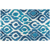 Simple Spaces Blue & Green Ikat Indoor Rug Only – Bold Boho-Inspired Pattern, Soft & Durable – Easy-Care Accent for Modern Interior Spaces