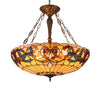 Chloe Lighting CH33353VR28-UP4 Serenity Tiffany-Style Dark Antique Bronze 4 Light Victorian Ceiling Pendant 28`` Wide