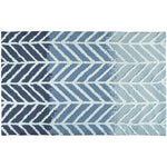 Jellybean Straight And Arrows Blue Indoor Only Rug
