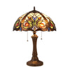 Chloe Lighting CH3T229IV16-TL2 Lennon Tiffany-style Dark Bronze 2 Light Victorian Table Lamp 16" Shade