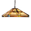 Chloe Lighting CH3T237IM16-DH2 Carla Tiffany-Style Blackish Bronze 2 Light Mission Ceiling Pendant Fixture 16`` Shade