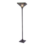 Chloe Lighting CH3T359BM14-TF1 Innes Tiffany-Style Blackish Bronze 2 Light Victorian Torchiere Lamp 14`` Shade