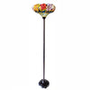 Chloe Lighting CH1T139RF15-TF1 Azalea Tiffany-Style Floral Stained Glass Torchiere Floor Lamp 67`` Height