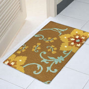 Jellybean Winterthur Gold Indoor & Outdoor Rug – Stylish, Washable Accent Rug with Classic Pattern for Patio, Porch, or Home Decor