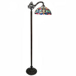 Chloe Lighting CH1T153BV13-RF1 Vivian Tiffany-Style Victorian Stained Glass Reading Floor Lamp 60`` Height