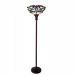 Chloe Lighting CH1T153BV14-TF1 Vivian Tiffany-Style Victorian Stained Glass Torchiere Floor Lamp 69`` Height