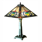 Chloe Lighting CH1T253PM16-TL2 Cuthbert Tiffany-style Mission Stained Glass Table Lamp 24" Height