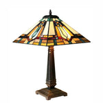 Chloe Lighting CH1T450GM16-TL2 Archie Tiffany-style Mission Stained Glass Table Lamp 24" Height
