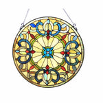 Chloe Lighting CH1P095AV22-GPN Frances Tiffany-Style Victorian Stained-Glass Window Panel 22`` Height