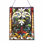 Chloe Lighting CH1P114GF24-GPN Audrina Tiffany-Style Victorian Stained-Glass Window Panel 24`` Height