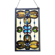 Chloe Lighting CH1P229AV26-GPN Jenice Tiffany-Style Victorian Stained-Glass Window Panel 26`` Height