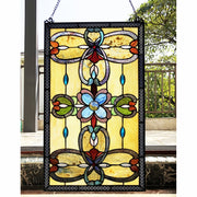 Chloe Lighting CH1P229AV26-GPN Jenice Tiffany-Style Victorian Stained-Glass Window Panel 26`` Height