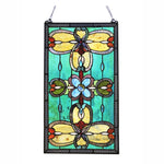 Chloe Lighting CH1P229TV26-GPN Jenice Tiffany-Style Victorian Stained-Glass Window Panel 26`` Height