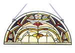 Chloe Lighting CH1P336GV24-GPN Marion Tiffany-Style Victorian Stained-Glass Window Panel 12.5`` Height