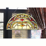 Chloe Lighting CH1P336GV24-GPN Marion Tiffany-Style Victorian Stained-Glass Window Panel 12.5`` Height