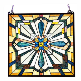 Chloe Lighting CH1P450GM20-GPN Archie Tiffany-Style Mission Stained Glass Window Panel 20