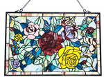 Chloe Lighting CH1P489BF27-GPN Sunsprite Tiffany-Style Floal Stained Glass Window Panel 27`` Width