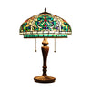 Chloe Lighting CH8T201BV17-TL2 Doloris Tiffany-Style Victorian Stained Glass Table Lamp 17" Width