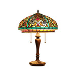 Chloe Lighting CH8T201GV17-TL2 Doloris Tiffany-Style Victorian Stained Glass Table Lamp 17" Width