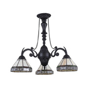 Chloe Lighting CH8T915IM21-DC3 Aston Tiffany-Style Mission Stained Glass Mini Chandelier 20.5`` Overall Width