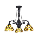 Chloe Lighting CH8T935GG21-DC3 Georgia Tiffany-Style Victorian Stained Glass Mini Chandelier