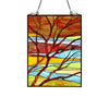Chloe Lighting CH8P006OF24-VRT Dusk Tiffany-Style Landscape Stained Glass Window Panel 24`` Height